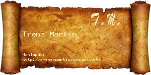 Trenz Martin névjegykártya